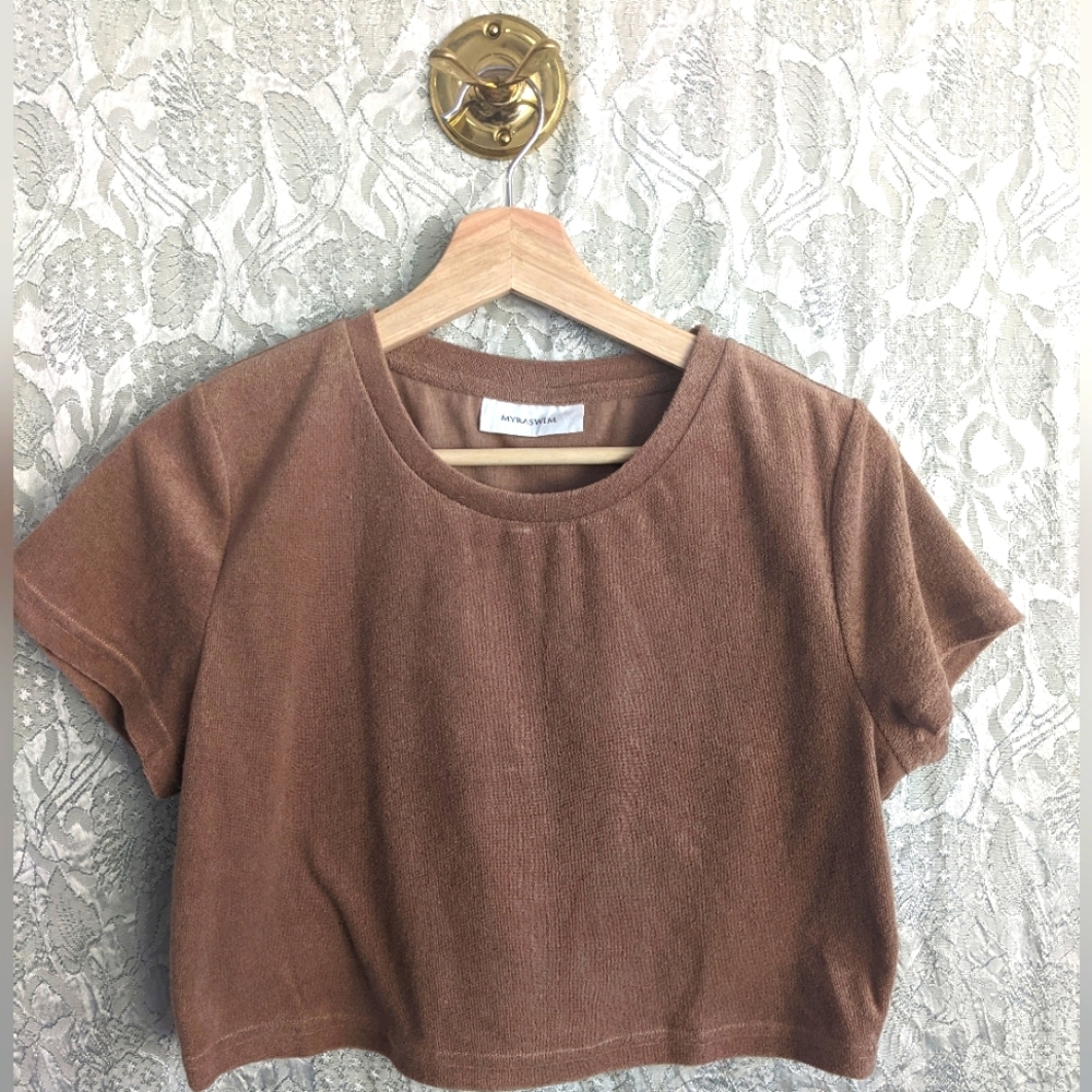 Myra Swim Terry Cloth Crop Top